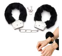 Tomedeks 1 Pair Handcuffs Adult Woman, Sex Toys for Couples, Sex Handcuffs for Woman, Hand Cuff Set for Adults Bedroom, Black