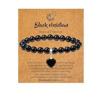Tomedeks 1 PCS Obsidian crystal bracelet, Bead bracelets for womens, Crystal bracelets for women, Black tourmaline bracelet