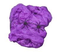 Tomedeks 100g Cobwebs Halloween Decorations,Purple Spider Web Decoration with 30 pcs Fake Spiders,Halloween Decorations Outdoor,Halloween Garden Decorations,Spiders Web Decoration