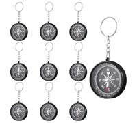 Tomedeks 10pcs Mini Kids Compass with Key Ring,School Compass,compass for kids Ideal for Pirate Party,Childrens School Activities, Prizes and Outdoor Games