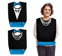 Tomedeks 2 PCS Adult Bibs for Men and Women, Adult Bibs for Elderly Washable