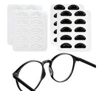 Tomedeks 20 Pairs Silicone Nose Pads for Glasses Stick on,Anti-Slip Pads to Stop Glasses Slipping Down Nose,Transparent Glasses Nose Pads,16 x 7 mm