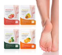 Tomedeks 4 Pairs Foot Peel mask for Hard Skin, Peeling Foot mask