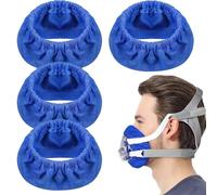Tomedeks 4 Pcs CPAP Mask Liners,Soft Mask Cushion Covers for CPAP Reusable Face Cushion Pads Elastic Mask Liners Reduces Air Leaks Fits for Most Full Face CPAP Masks,CPAP Accessories