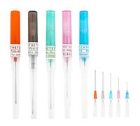 Tomedeks 5 PCS Mixed Catheter Piercing Needles,14G 16G 18G 20G 22G Piercing Needle,Piercing Catheter,Disposable Stainless Steel Ear Piercing Needle for Belly Navel Lip Nose Sterile Piercing Needles