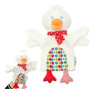 Tomedeks Hand Puppets for Kids,Puppets for Children,Ventriloquist Puppets,Soft Plush Zoo Animal Puppet,Plush Duck Stuffed Animal Story Toys Gifts for 3-6 Year Old Boy(The Immovable Mouth)