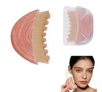 Tomedeks Lymphatic Contour Face Brush, Lymphatic Drainage Brush Face, Dry Brush, Face Brush, Chin and Jaw Shaping to Fit Precisely to the Skin, with Storage Box (Pink)