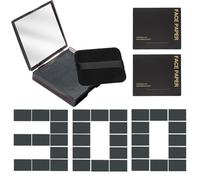 Tomedeks Oil Blotting Sheets for Face with Mirror & Puff,Blotting Paper for Oily Skin,Cosmetic Blotting Paper,Absorbs Oil,Controls Shine,Portable for Skin Tending & Makeup,300 Sheets(Bamboo Charcoal)