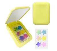 Tomedeks Starface Pimple Patches, 60Pcs Star-Shaped Hydrocolloid Acne Patches,Absorb Fluid and Reduce Redness,Box with mirror