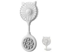 Tomedeks Suction Cup Portable Fan, Portable Fan with Mobile Power Supply, Battery Powered Pocket Fan, USB Powered Collapsible Personal Fan,hand fan,mini fan handheld (White)