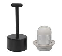 Tomedny 10PCS E27 Light Socket, Pendant Lamp Holder with Lamp Sleeve Screw in Socket Medium Screw Base for Light Fixture Parts (White)