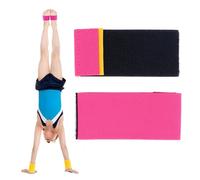 Tomedny 2 PCS Ankle Straps Tumbling Trainer, Gymnastics Sticky Toes Gymnastics Ankle Training Straps Tumbling Equipment for Girls Boys Adults Beginners (Rosy Red)