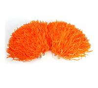 Tomedny 2PCS 6 Colors Cheerleading Pom Poms, Cheerleading Pompoms with Baton Handle Cheer Pompoms Bulk Dance Team Accessories for Sports Party Dance (Orange)