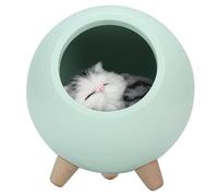 Tomedny Cute Cat Night Light Little Pet House LED Night Lamp (Green) | Cat Lamp Bedroom Lighting Atmosphere Lamp, Gifts for Women Teen Girls