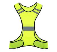Tomedny Reflective Running Vest, High Visibility Running Gear Night Reflective Safety Vest Clothing Adjustable Waist for Outdoor (Fluorescent Yellow)
