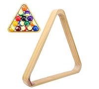Tomedny Wood Pool Ball Rack, Billiard Ball Triangle Rack Pool Table Accessories Billiards Triangular Rhombus Frame Sports Supplies Accessories (American tripod)