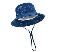 TOMEEK Baby Sun Hat Toddler Sun Protection for Baby Boys Girls Kids Summer Bucket Hat UPF 50+ Foldable Beach Cap with Adjustable Chin Strap and Wide Brim, Navy Blue, Size XL