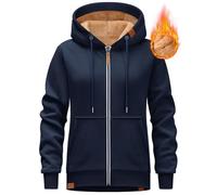 TOMEEK Hoodies for Women Winter Warm Sweatshirts Fleece Jacket Zip up Snuggle Hoodie Long Sleeve Jumpers Coats Ladies Hoodies with Pockets(Navy blue,S)