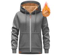 TOMEEK Hoodies for Women Winter Warm Sweatshirts Fleece Jacket Zip up Snuggle Hoodie Long Sleeve Jumpers Coats Ladies Hoodies with Pockets(Dark grey,XXL)