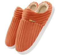 TOMEEK Slippers Women Winter Warm Fluffy Slippers House Shoes Soft Slipper for Home Comfortable Guest Slipper Gifts for Women(Red-Orange,3.5-4/38-39)