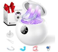 TOMEISOR Ultrasonic Retainer Cleaning Machine, Denture Care, Denture Cleaning Machine, Jewelry, Orthodontic Appliances, 250 Capacity Toothbrush Heads