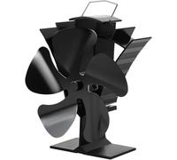 Tomersun Log Burner Fan Newly Designed 5 Blades Mini Heat Powered Fan Fireplace Fans Silent for Home Wood Burning/Log Burner/Fireplace