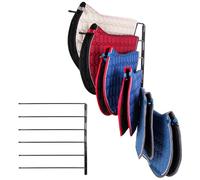 TOMESHA Saddle Pad Rack-Horse Blanket Holder,Extra-Long Rack Arms for Various Accessories,Heavy Duty 180 Degree Swing-Out Wall Mount,Six (6) Well-Spaced,Storage Rack Stand Wall Mount