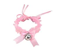 TOMETO STAR Y2K Lace Choker Necklace for Women - Ruffle Cute Bow Punk Goth Bell Pendant Tie Up Design for Wedding Cocktail, One Size, Lace, No Gemstone