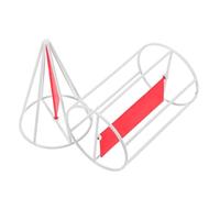 TOMETURE 1 Set Cylinder and Cone Mathematics Manipulatives Metal Frame Geometric Models for Geometry Lessons Teacher Classroom Supplies
