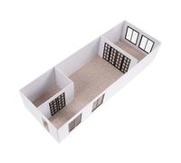 TOMETURE 1 Set Miniature Cottage Dollhouse - 1:50 Scale Villa Tiny House Models Ornaments Mini House Assembly Accessory - Mini Room Building Kit for Girls Boys (Small Apartment J)