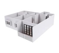 TOMETURE 1 Set Miniature Cottage Dollhouse - 1:50 Scale Villa Tiny House Models Ornaments Mini House Assembly Accessory - Mini Room Building Kit for Girls Boys (Small Apartment H)