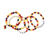 TOMETURE 1 Set Soccer Bracelets: 2026 International Match-Day Beaded Charms Jewelry - Stackable Stretch Bracelets for Game-Day - Germany Team Pride Accessories for Women Men