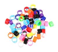 TOMETURE 100pcs Plastic Pigeon Rings Leg Bands for Cockatiels and Canary Birds, Visually Appealing and Easy to Put on Bird's Feet, for Pet Owners and Bird Identification Random Color