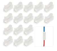 TOMETURE 100pcs Quick Splice Terminal Block Spring Wire for Fast Connection, White Pp and Manganese Steel Material, No Tools Needed, Suitable for Wire Connecting in Automotive and Home