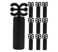 TOMETURE 10pcs Alloy Aglets for Shoelaces - Cylindrical Shoestrings Tip - Drawstrings Pants Cord Lock - Drawstring End Stopper for Sweat Pants Black