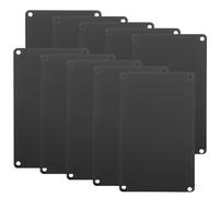 TOMETURE 10pcs Aluminum Blank Signs Printable DIY Door Plates No Cracking Black Small Wall Mounted Name Plaques for Office and Craft