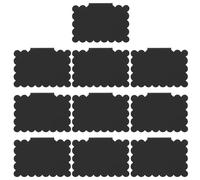 TOMETURE 10pcs Erasable Chalkboard Basket Label Clips, Removable PVC Price Tag Holders for Retail Storage Bins, Black Small Writable Tags for Merchandise Signage