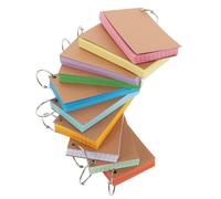 TOMETURE 10pcs Index Cards 3x5 Inch: Flashcards with Ring - Double Sided Lined Note Cards for Studying Learning Vocabulary - Portable for School College Travel