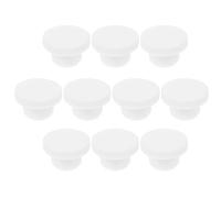 TOMETURE 10pcs Silicone Hole Plugs Tubing Plug round End Caps White Minimalist Design 0.90x0.90x0.55in Reliable Protection for Tubes and Bottles