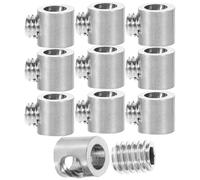 TOMETURE 10pcs Stainless Steel Wire Cable Clamps with Quick Installation and Performance, Steel Rope Fasteners for Picture Hanging, String Lights and Wire Management