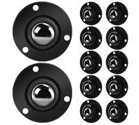 TOMETURE 12 Pcs Adhesive Caster Wheels, Self Adhesive Mini Castors with Steel Ball, 360° Smooth Swivel Rolling for Furniture and Appliances, Office Home Use