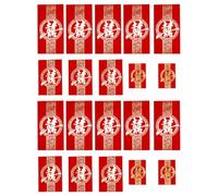 TOMETURE 120pcs Red Chinese Wedding Envelopes Money Packets, Reusable Paper Red Packets with Classic Chinese Style Printing, Easy to Operate for Engagement Banquet and Wedding
