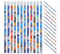 TOMETURE 120pcs Space Pencils: Kawaii Astronaut HB Pencils with Erasers for Children - Cartoon Animation Wood Stationery Outer Space Birthday Decorations