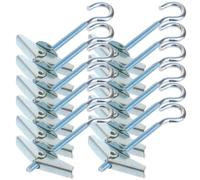 TOMETURE 12pcs Carbon Steel Screw-in Ceiling Hooks for Wall Fixing, Heavy Duty Home Ceiling Hangers with Easy Installation and Decorative Function, Suitable for Plasterboard and Hanging