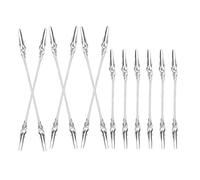 TOMETURE 12pcs Double Head Alligator Clip Photo Holder Double-Ended Note Holders 5.03x0.08x0.08in Metal Stylish Look Displaying Photo Office School