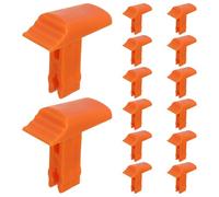 TOMETURE 14pcs Telescopic Ladder Button Parts - 1.3x1.3x0.6in Plastic Lock Buckles for Extension Ladder Switches - Replacement Lock Buttons Orange