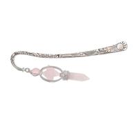 TOMETURE 1pc Creative Merkaba Crystal Bookmark Pendant Compact Craft Bookmark for Students and Readers Metal Hanging Tag with Elegant Pink Design