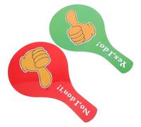 TOMETURE 2 Pcs Classroom Voting Paddles Answer Paddles Plastic Red Dual-sided Moisture-resistant Lightweight for Students Teachers Home Education On-the-go Use