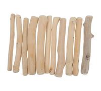 TOMETURE 2 Sets Unfinished Wooden Log Stick: Small Driftwood for Crafts - 4.7" 5.5'' Tree Twigs Natural Branch for DIY Rustic Decor Wedding Birthday School Projects