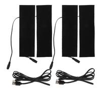 TOMETURE 2 Sets USB Heating Pad: Carbon Fiber Heating Mat, Gloves/Jacket Insert Heater Pads, 5V Electric Element with USB Port Cable for Camping Hiking Winter Warm
